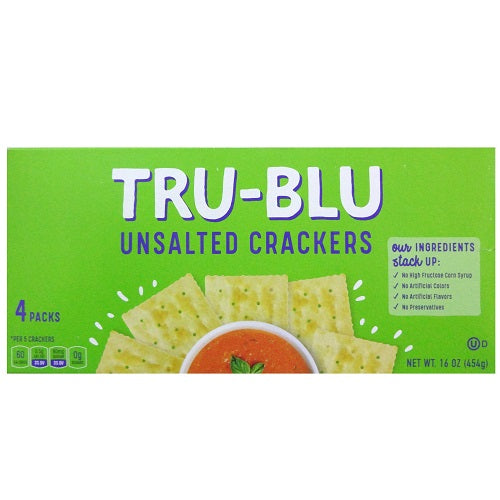 tru- blu unsalted crackers 16oz -- 12 per case