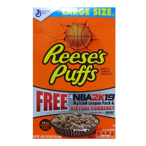 g.m reeses puffs cereal 16.7oz -- 10 per case