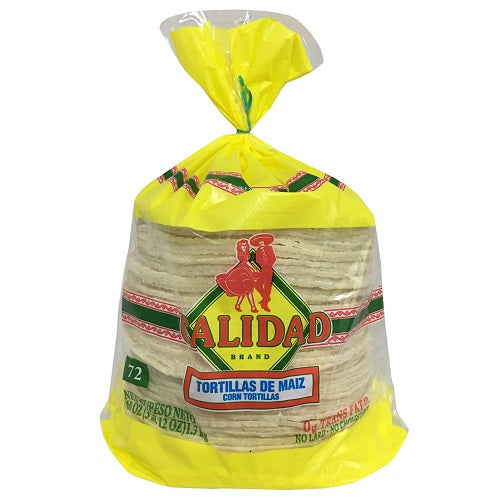 calidad corn tortillas 72ct -- 6 per case