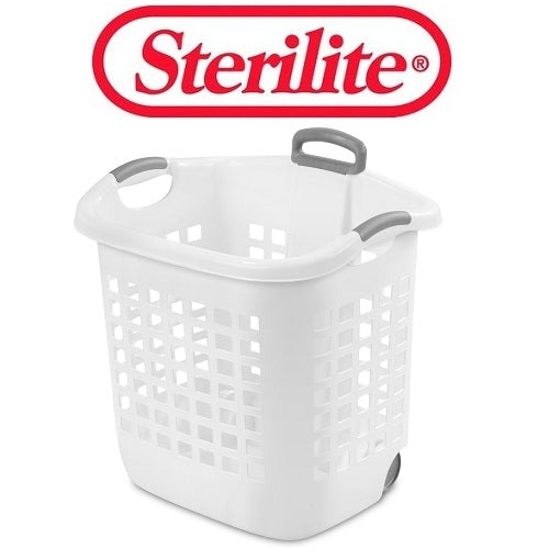 sterilite ultra basket 1.75 bushel w- whl -- 4 per case