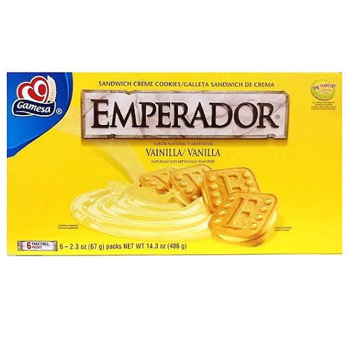 gamesa emperador vanilla cookies 14.3oz -- 12 per case