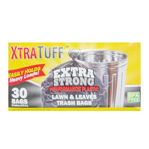 xtra tuff trash bags 30ct 39 gl black -- 12 per case