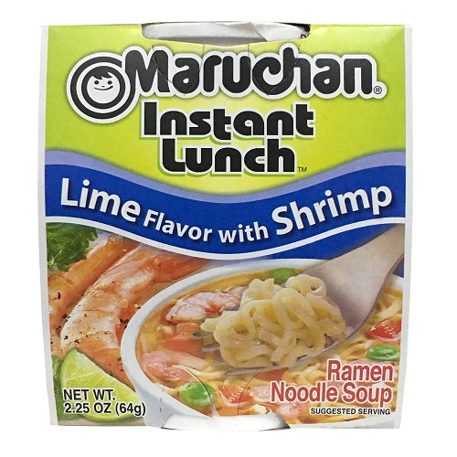 maruchan cup lime shrimp 2.25oz -- 12 per case