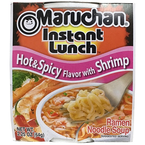 maruchan cup hot spicy shrimp 2.25oz -- 12 per case