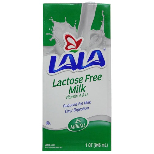 lala uht milk lactose free 2 32oz -- 12 per case