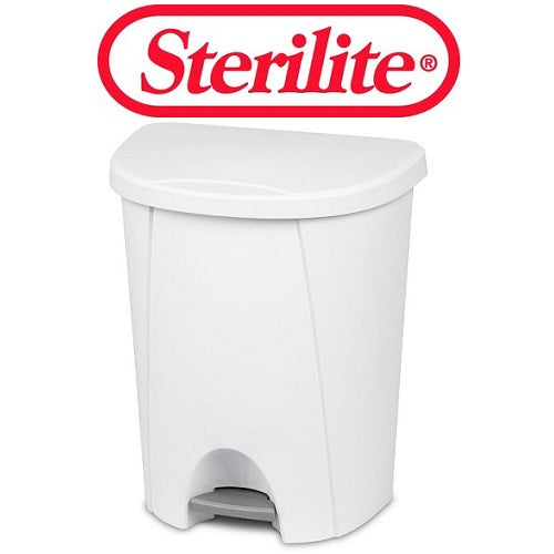 sterilite step on wastebasket 6.6 gl -- 4 per case