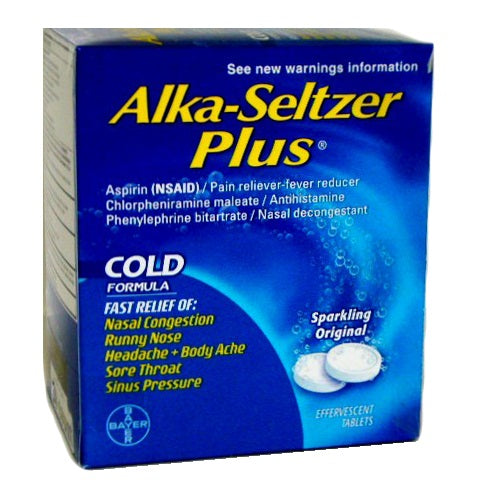 alka- seltzer 20ct of 2 cold flu citrus -- 2 per box