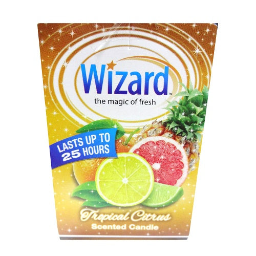 wizard scented candle 3oz tropical citru -- 12 per case