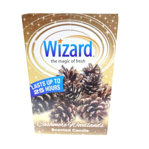 wizard scented candle 3oz cashmere wood -- 12 per case