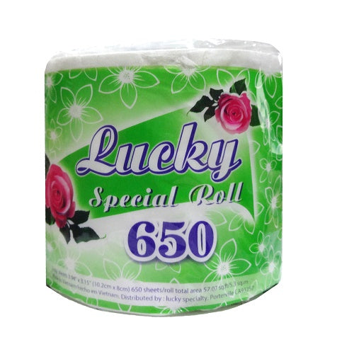 lucky bath tissue 1pk 650ct -- 48 per case