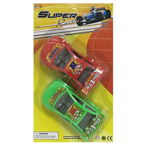 toy super race car 3pc asst clrs -- 24 per box