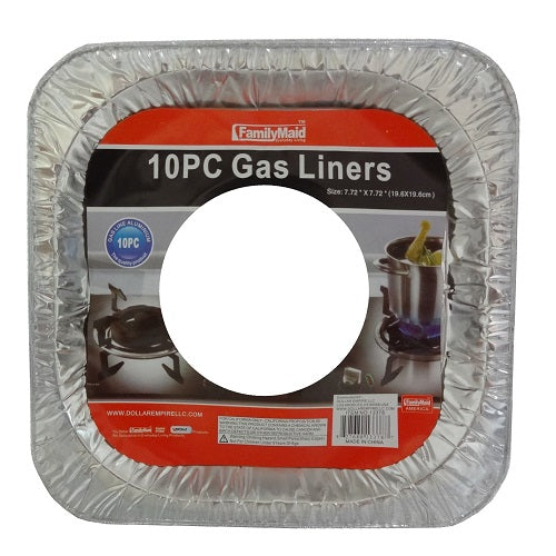 gas liners 10pc square aluminum -- 24 per box