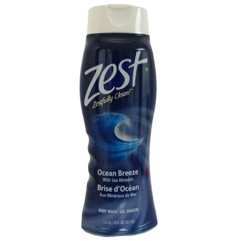 zest body wash 18oz ocean breeze -- 6 per case