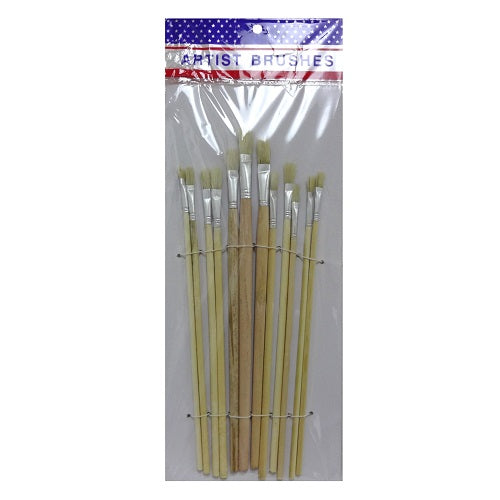 artist paint brushes 9pc asst -- 12 per box