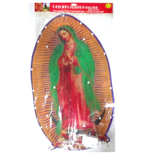 religious signs led guadalupe 22x13in -- 12 per box