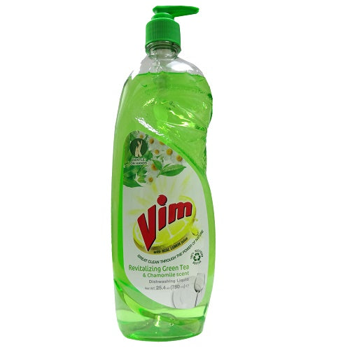 vim dish liq w- pump 25.4oz green tea -- 15 per case