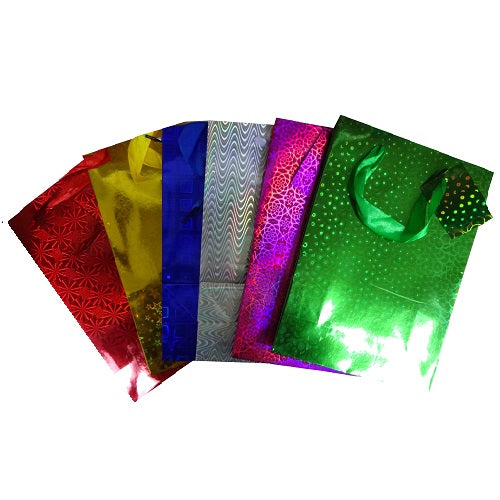 gift bags hologram smll asst clrs -- 12 per box