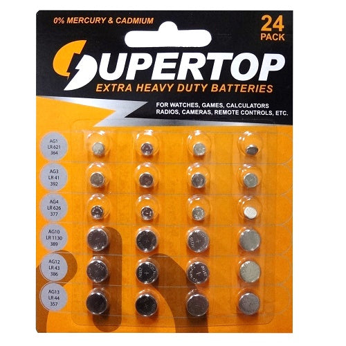 supertop cell 1.5v batteries 24pk -- 24 per box