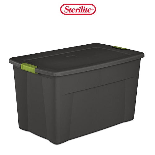 sterilite tote box w- latch 35gl grey -- 4 per case