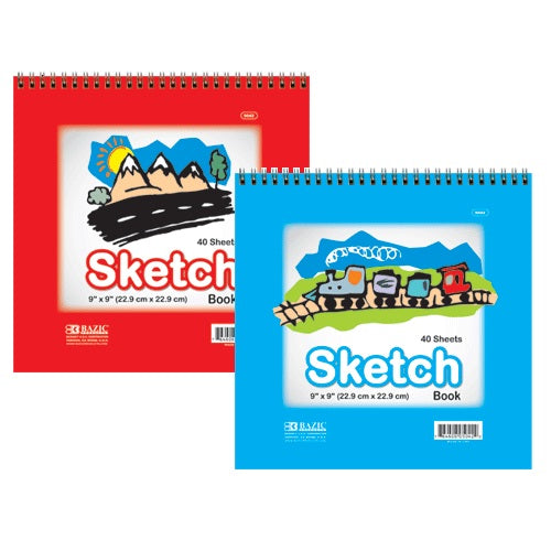 sketch book 40 sheets 9 x 9in -- 48 per case