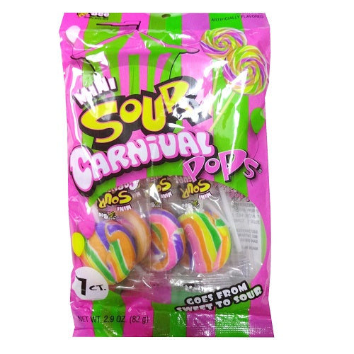 carnival pops mini sour 7ct 2.9oz -- 24 per case