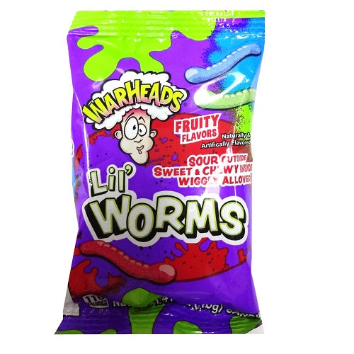 warheads sour lil worms 1.41oz displa -- 12 per box