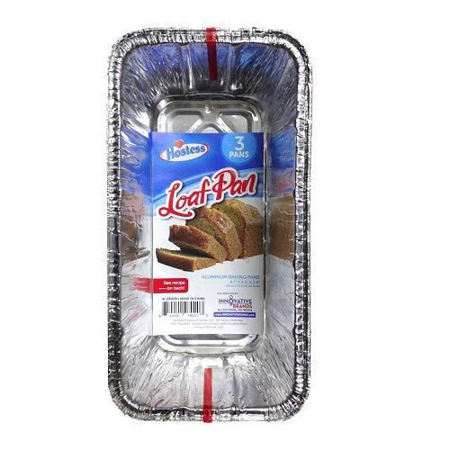 hostess aluminum loaf pan 3pk -- 24 per case