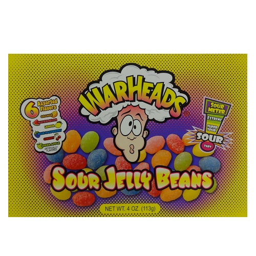 warheads sour jelly beans 4oz box ass -- 12 per case