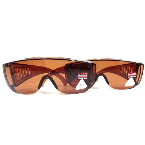 sunglasses brown driving lents -- 12 per box