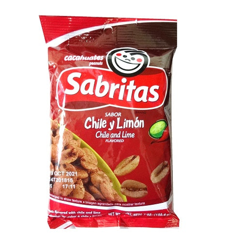 sabritas peanuts chile lime 7oz -- 12 per case