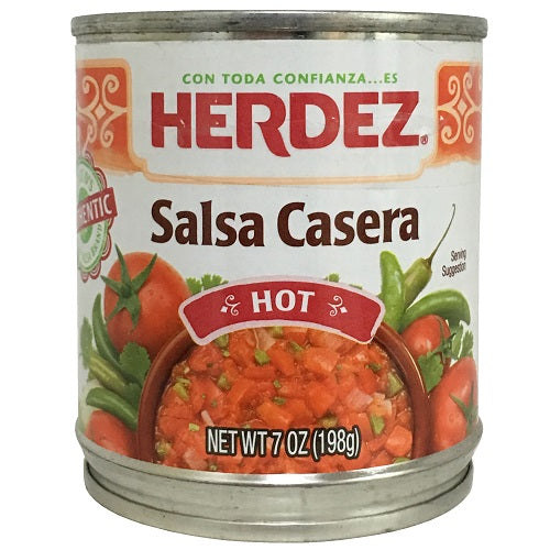 herdez salsa casera 7oz hot -- 12 per case