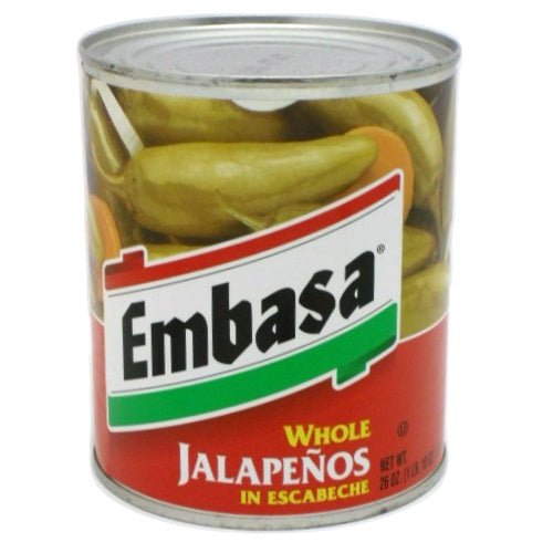 embasa jalapeno peppers 26oz whole -- 12 per case