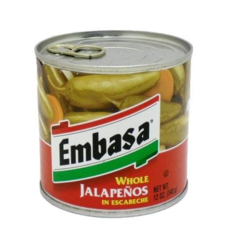 embasa jalapeno peppers 12oz whole -- 12 per case