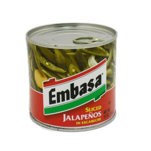 embasa jalapeno sliced peppers 12oz -- 12 per case