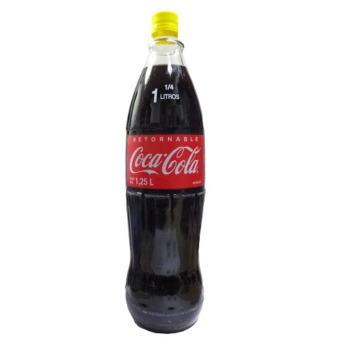 coca cola soda 1.25 ltr glass -- 8 per case