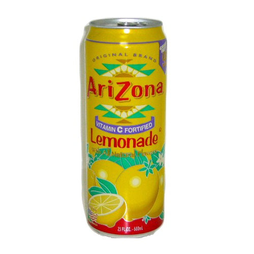 arizona 22oz can lemonade crv -- 24 per case