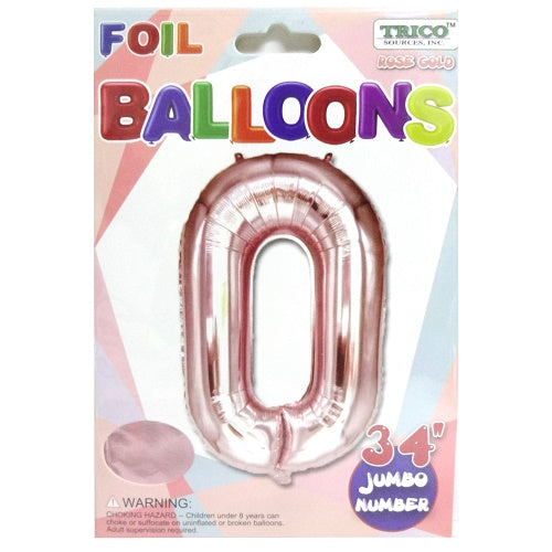 balloons foil 34in rose 0 -- 10 per case