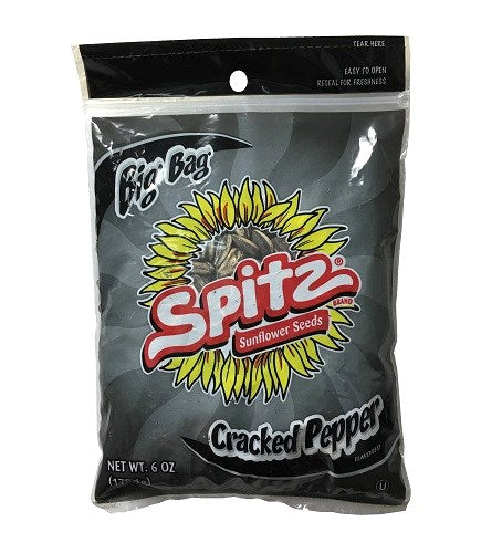 spitz sunflower seeds cracked pepper 6oz -- 9 per case