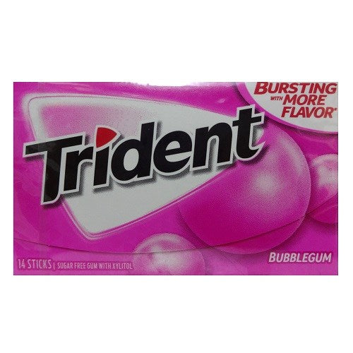 trident gum 14ct bubble gum singles -- 12 per box