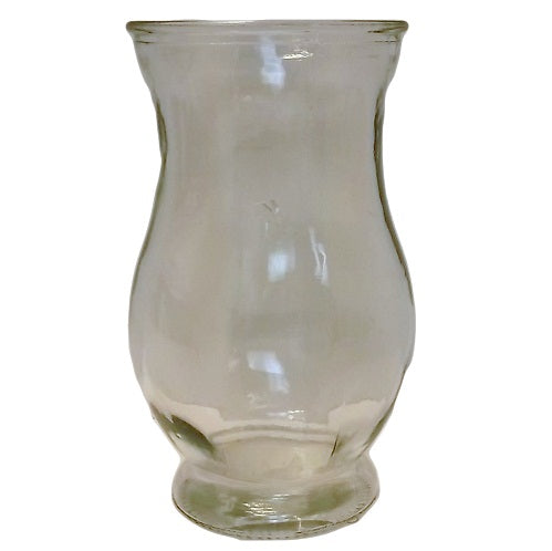 vase candle holder glass clear -- 12 per case