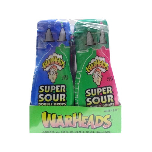 warheads super sour dbl drops 1.01oz -- 24 per box