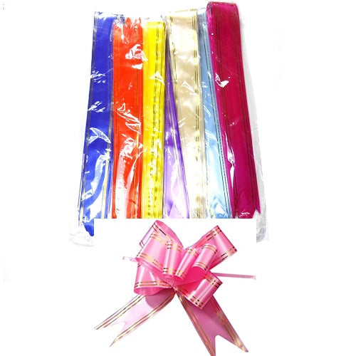 ribbon pull flower asst clrs -- 10 per box