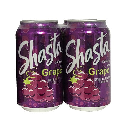 shasta soda 12oz can grape -- 24 per case