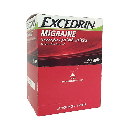 excedrin migraine 25ct pain reliever -- 2 per box