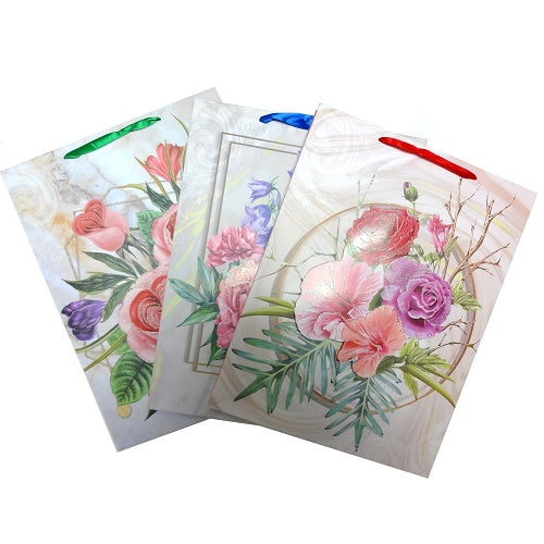 gift bags flower lg asst -- 12 per box