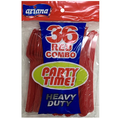 ariana ps red cutlery combo 36ct -- 24 per case