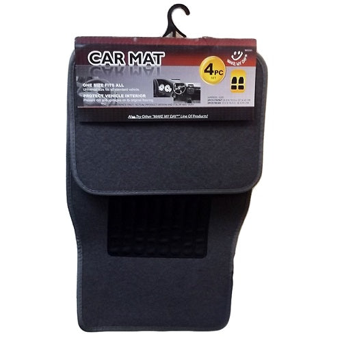 car mats 4pc set gray -- 12 per case