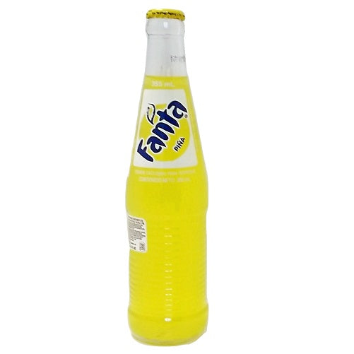 fanta soda 355ml pineapple glass -- 24 per case