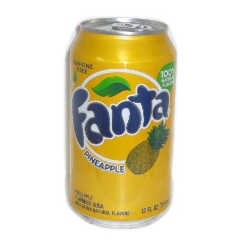 fanta soda 12oz pineapple can -- 24 per case