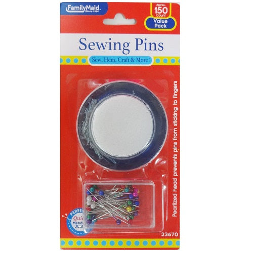 sewing pins 150ct w- case -- 12 per box